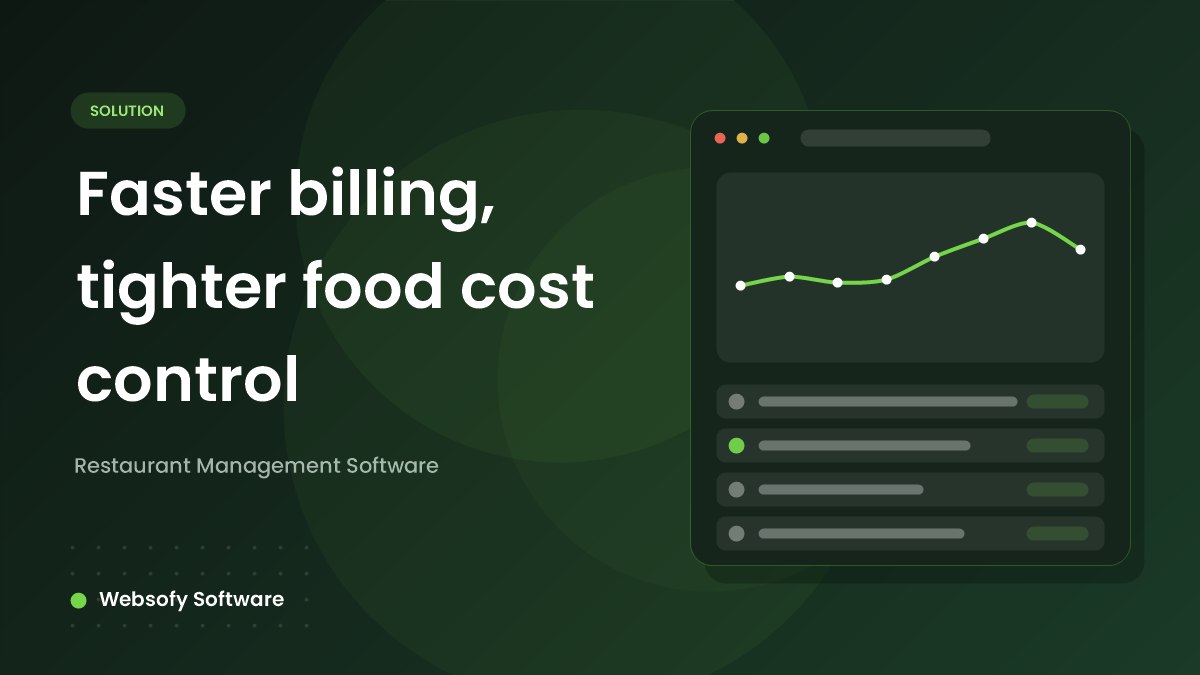 Restaurant Management Software for efficient orders, billing, inventory and staff