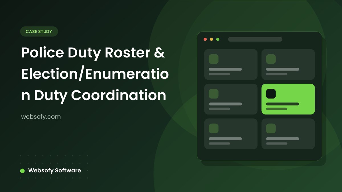 Police duty roster and election duty coordination system