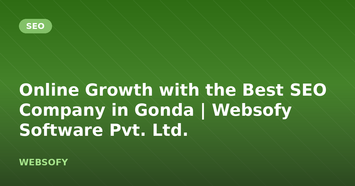 Online Growth with the Best SEO Company in Gonda | Websofy Software Pvt. Ltd.