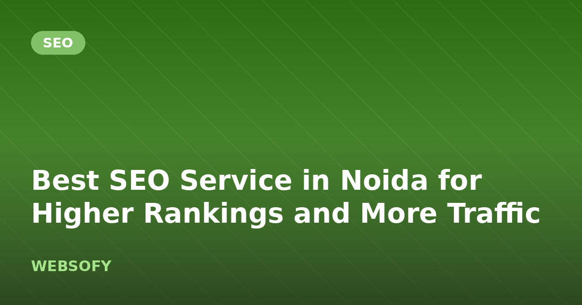 Best SEO Service in Noida for Higher Rankings and More Traffic