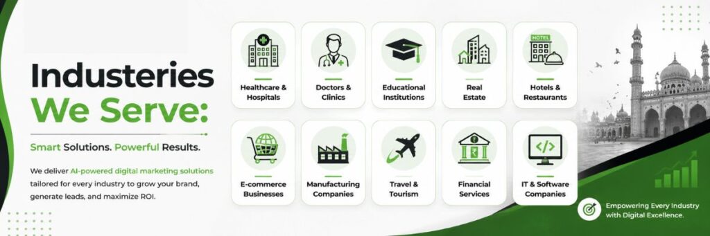Industries We Serve - Digital Marketing Company in Lucknow