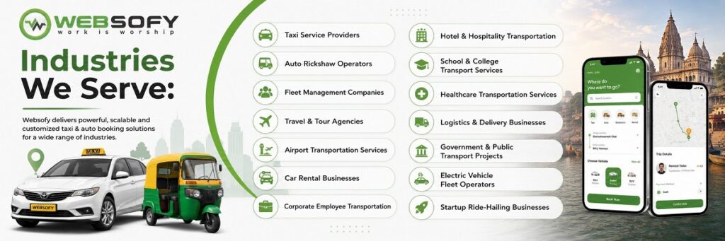 Industries We Serve - Taxi Application Development