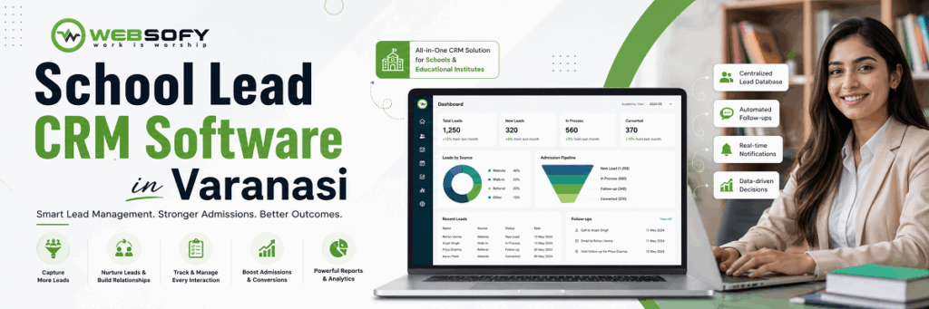 School Lead CRM Software Company in Varanasi - Banner