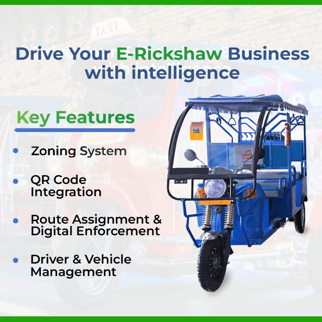 E-Rickshaw Zone Management Software(Color and QR) Code Wise 1 E-Rickshaw Route Management Software | Websofy